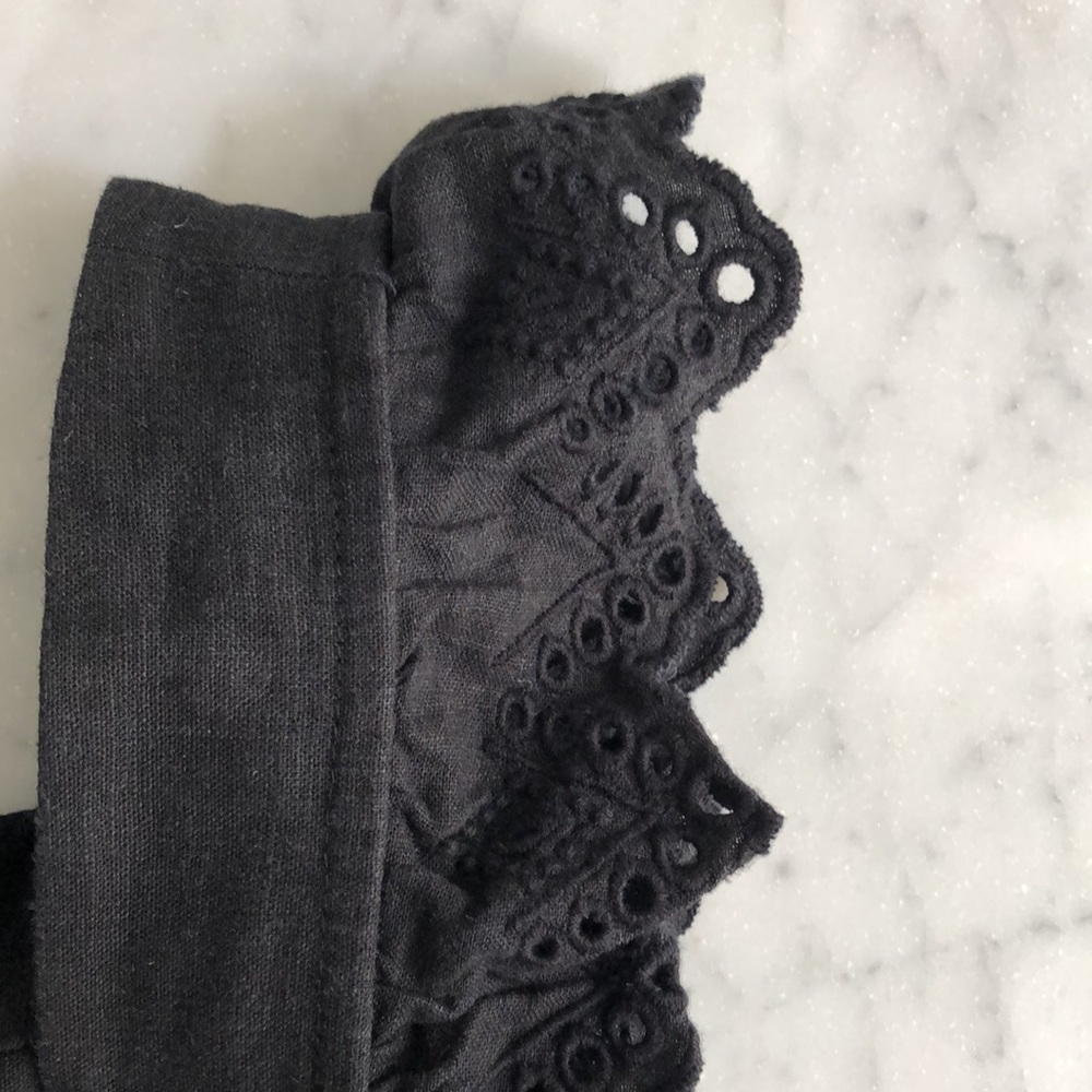 SOLD - Madewell Eyelet Ruffle Strap Button-Up Tank Top - Picture 4 of 7